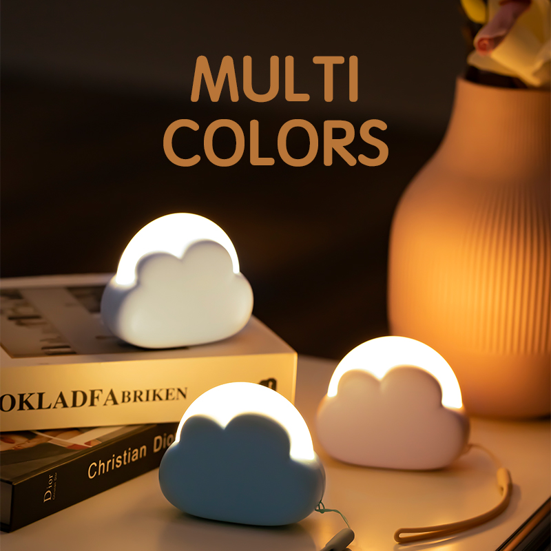 Floating Nightstand With Led Light - Cloud Nachtlampje Mini USB Draadloos Schattig