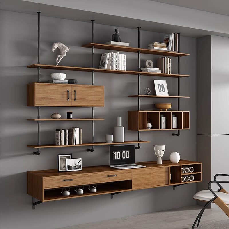 Bedroom Furniture - Modern zwevend bureau van massief hout