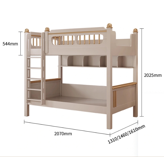 Bunk Bed With Stairs And Slide - Kinderkamermeubilair van massief hout, stapelbed voor