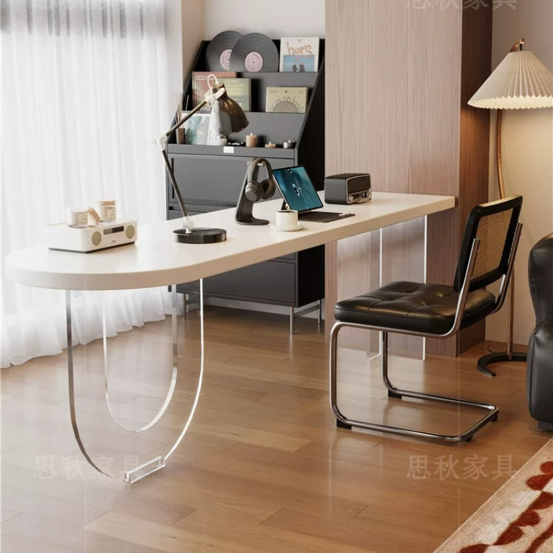 Bedroom Furniture - Wit massief houten bureau in Italiaanse