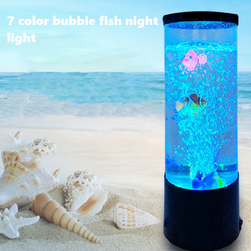 Floating Nightstand With Led Light - Led Fish Lamp Omgevingslicht Afstandsbediening Kleur