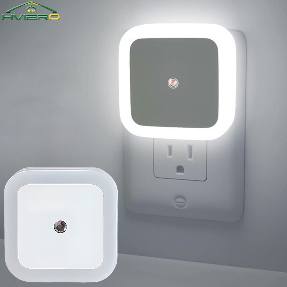 Floating Nightstand With Led Light - Draadloze sensor LED-nachtlampje EU-stekker Mini Square