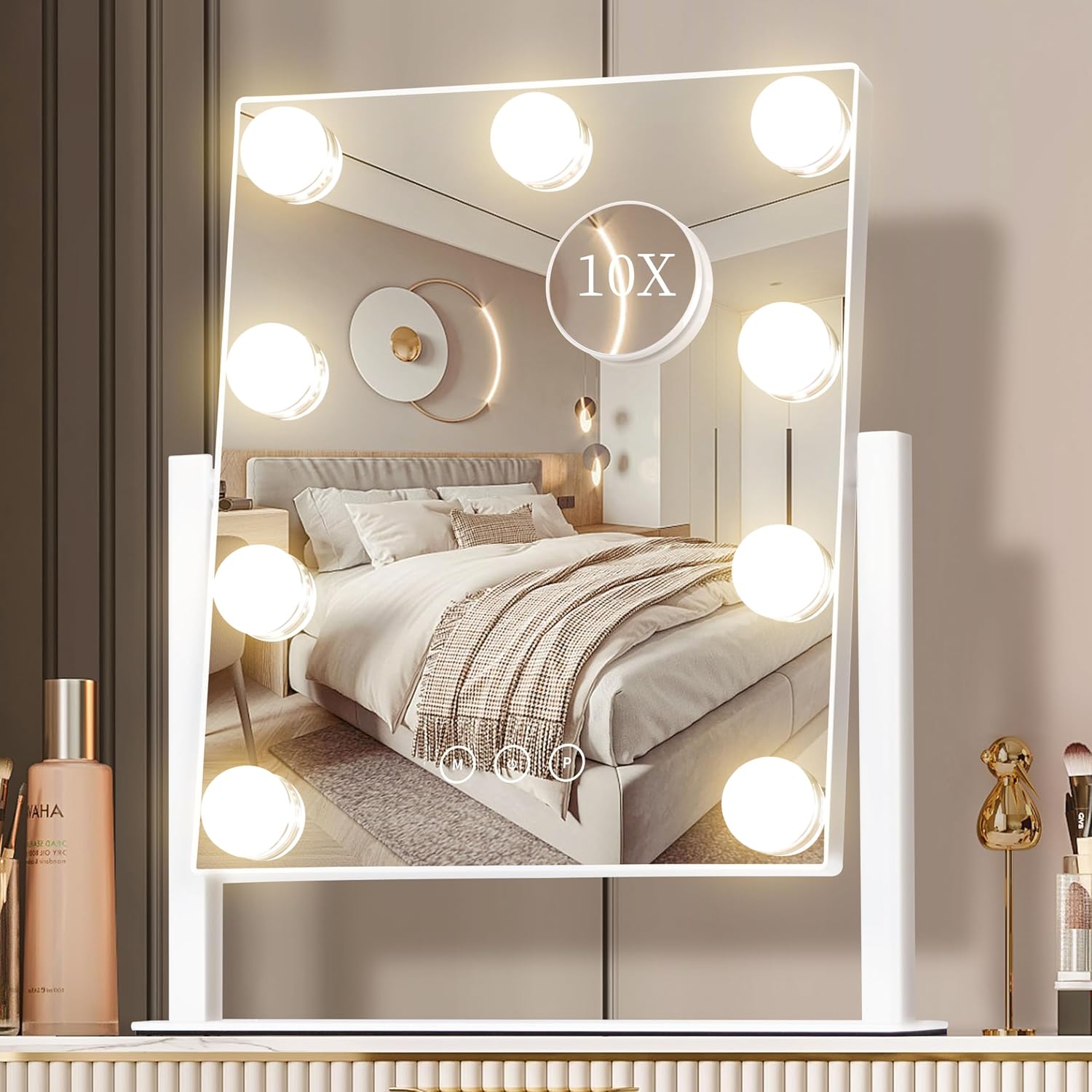 Dressing Table Vanity With Lighted Mirror - Vanity Mirror Lights Hollywood Make-up Spiegel