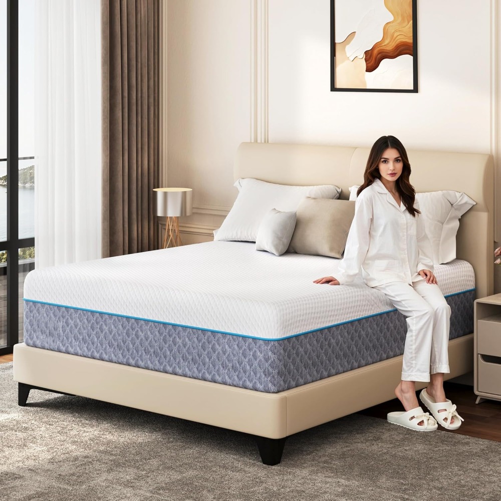 Memory Foam Mattress In A Box Queen - 14 inch Queen matras in een