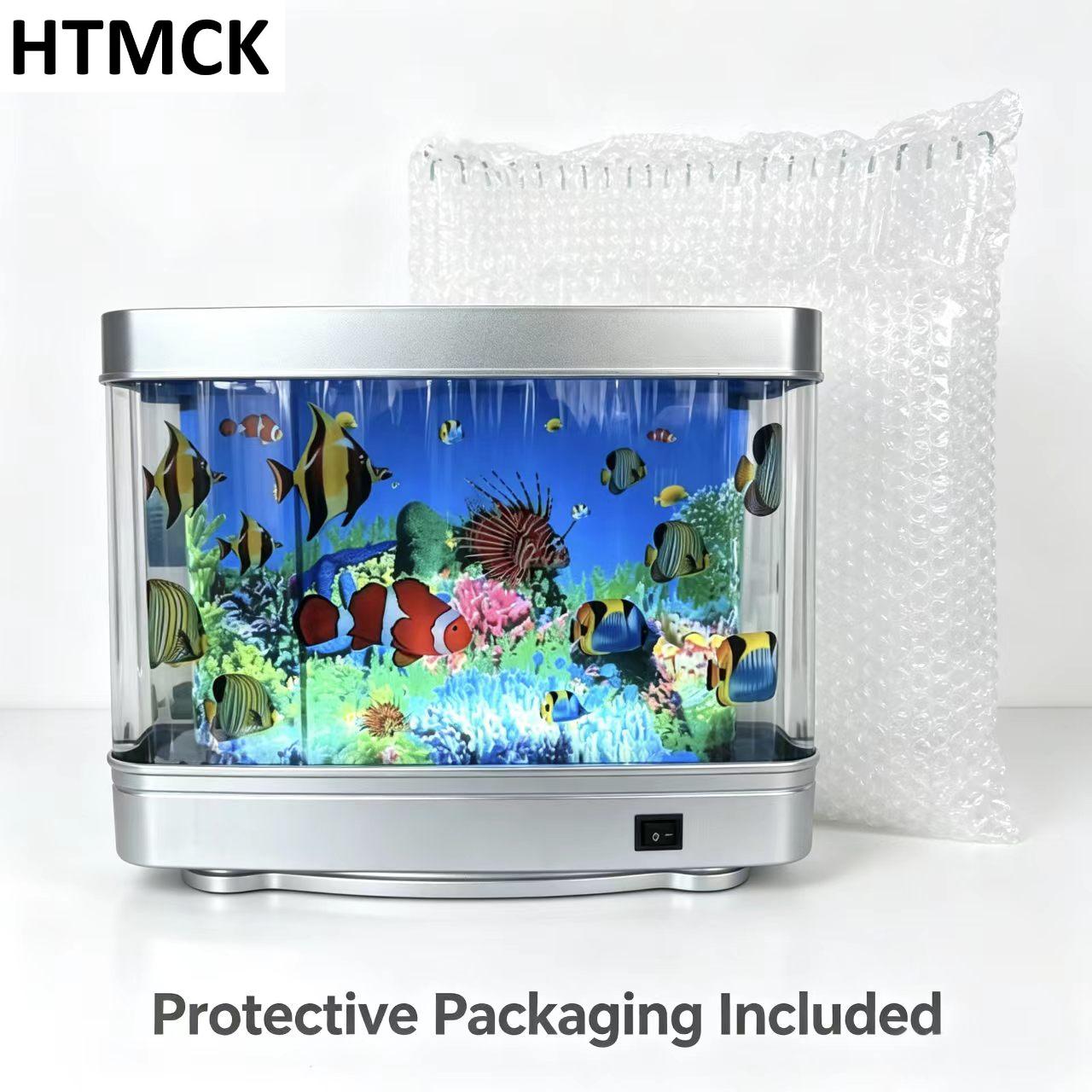 Floating Nightstand With Led Light - Tropische Visbaklampen Kunstmatige Aquariumdecoratie Virtuele Oceaan