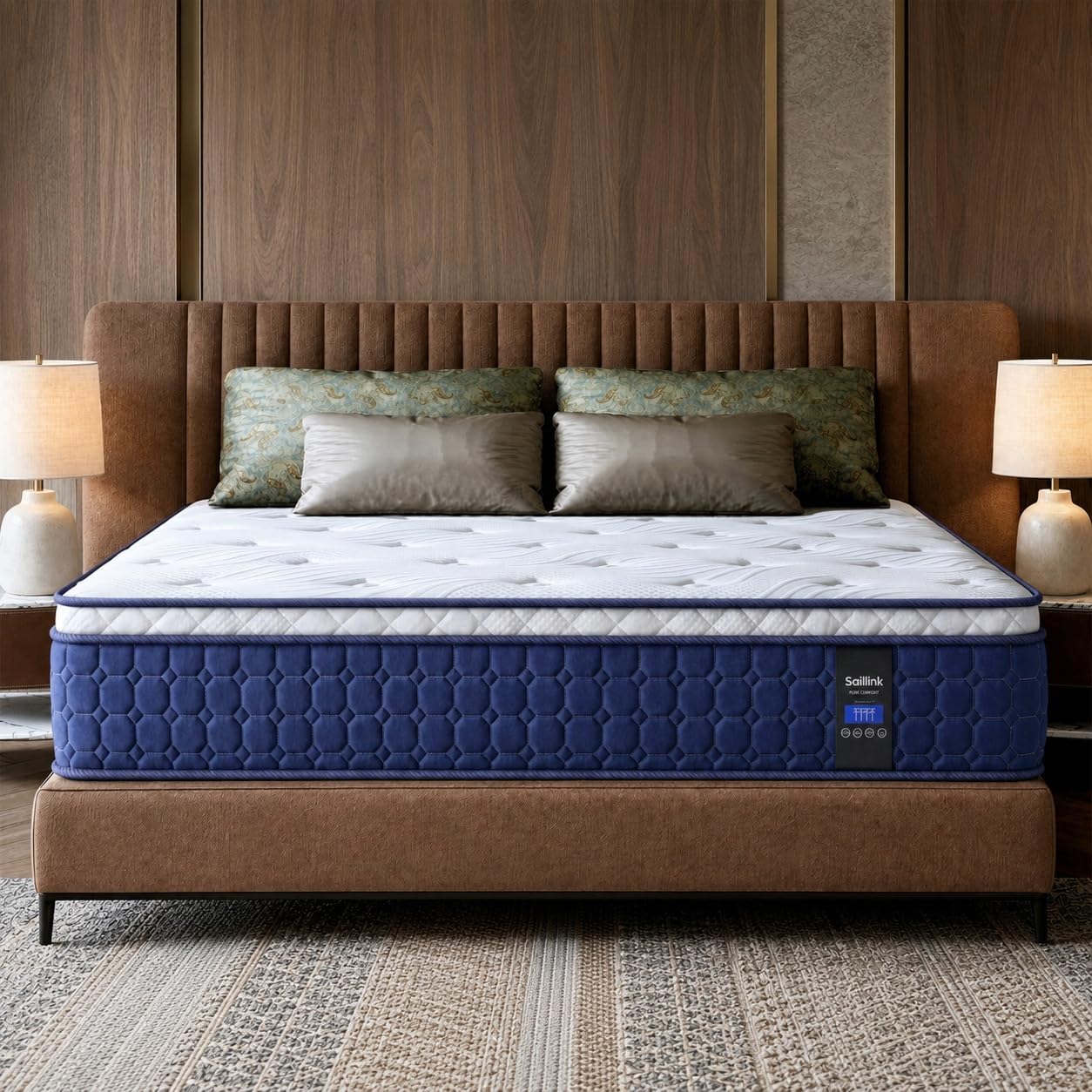 Memory Foam Mattress In A Box Queen - Queen-size matras, 14 inch hybride matras