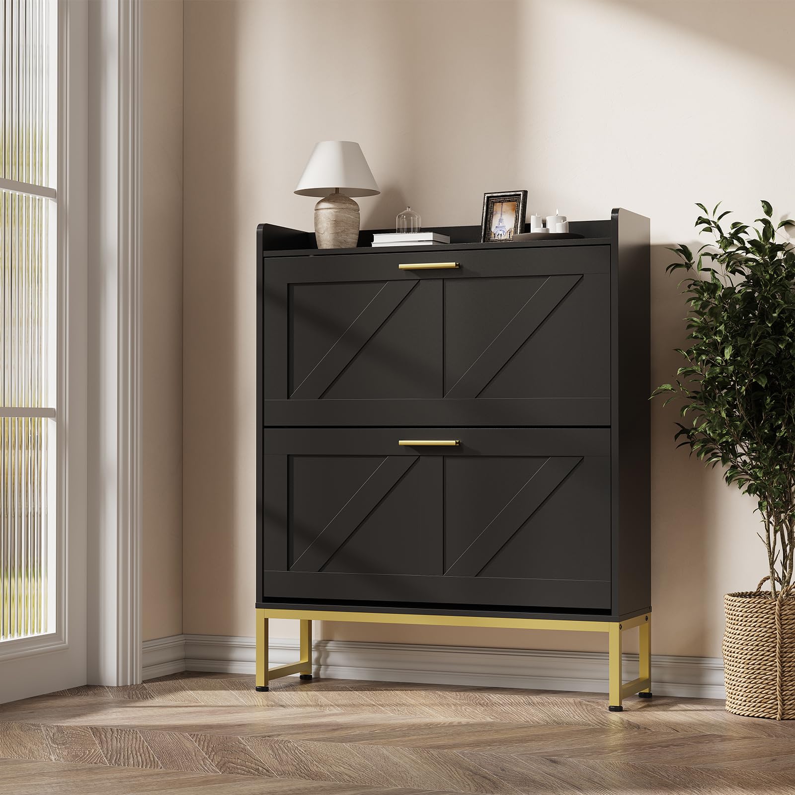 Shoe Rack Cabinet Narrow Entryway - Smalle schoenenkast voor de entree met