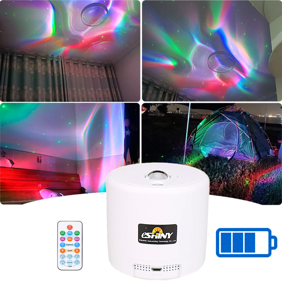 Floating Nightstand With Led Light - SA204 RGB LED Motief Aurora Projector