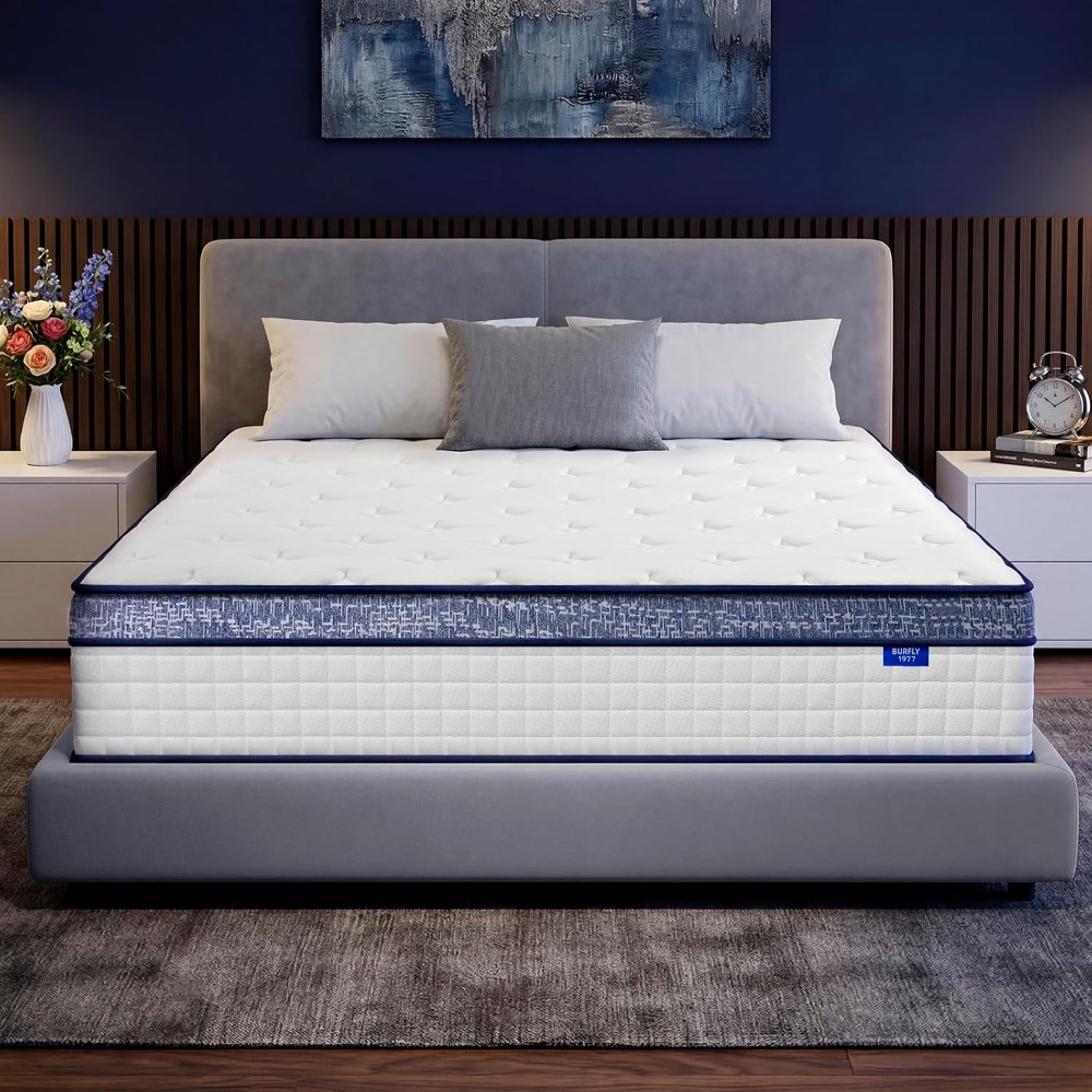 Memory Foam Mattress In A Box Queen - Queen-matras, 12 inch hybride queensize matrassen