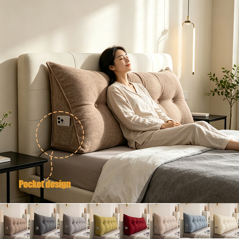 Headboard Cushion Backrest Tatami - Groot hoofdbordkussen, Tatami rugleuning, driehoekige steun,