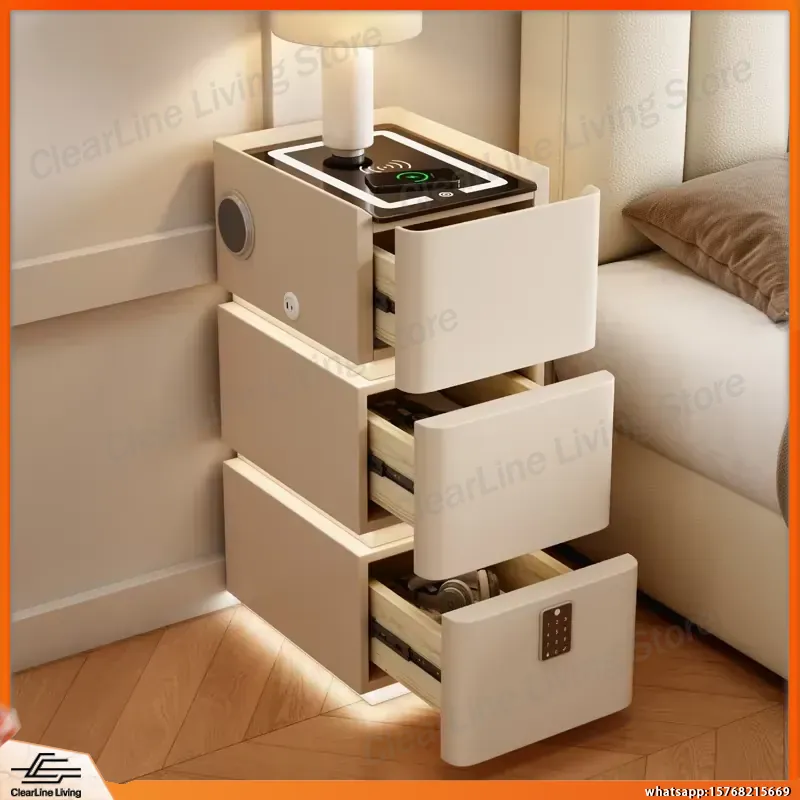 Floating Nightstand With Led Light - Ultra smal zwevend nachtkastje met 3
