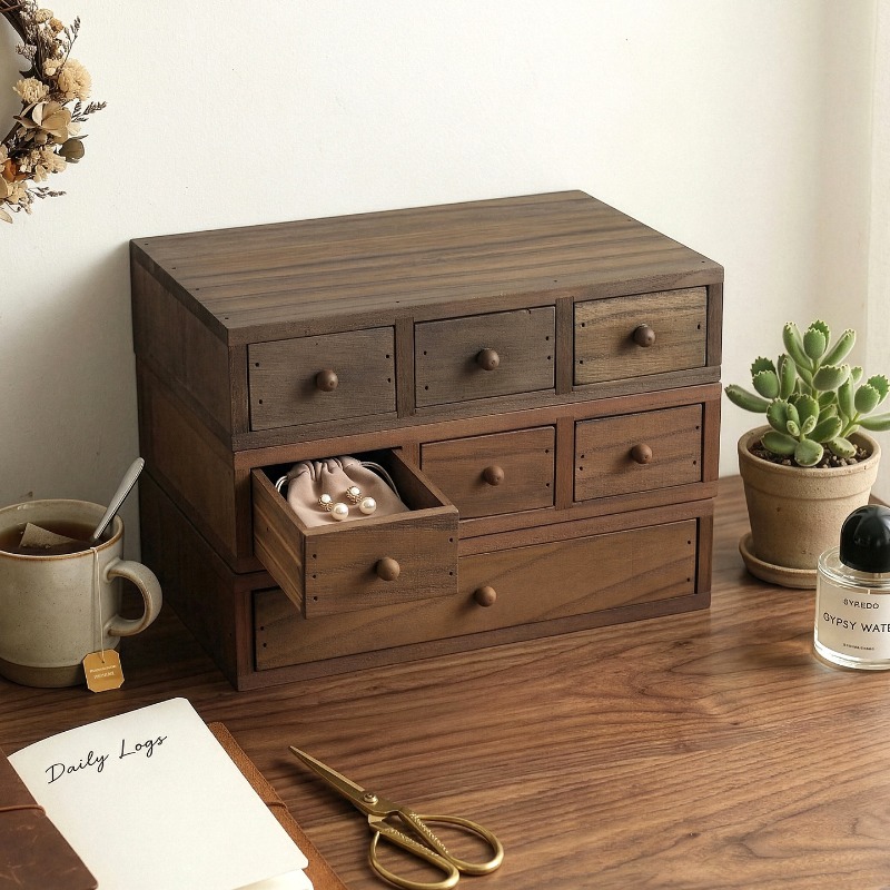 Storage - Houten opbergdoos voor op het bureau,