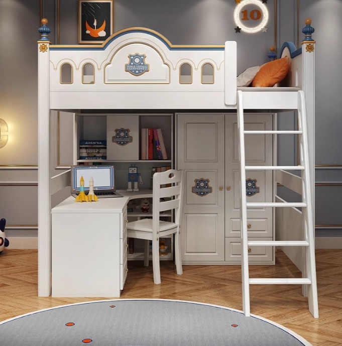 Kasteelbedden van hout voor ki - Bunk Bed With Stairs And Slide recensie en prijs