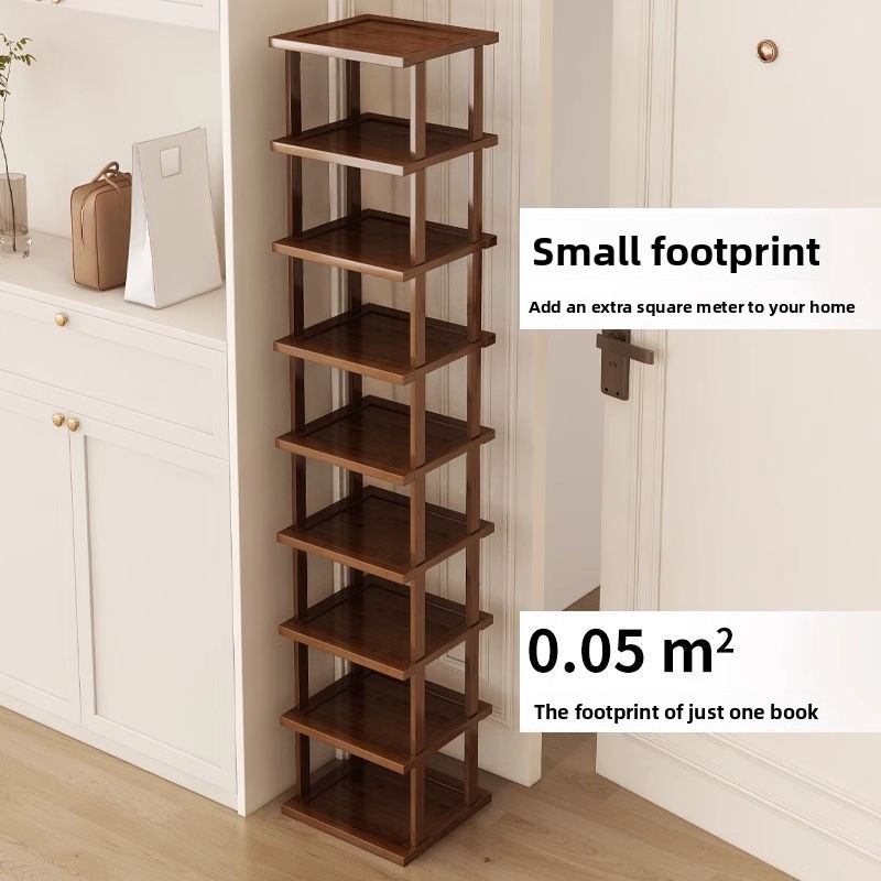 Schoenenrek in theekleur voor  - Shoe Rack Cabinet Narrow Entryway recensie en prijs