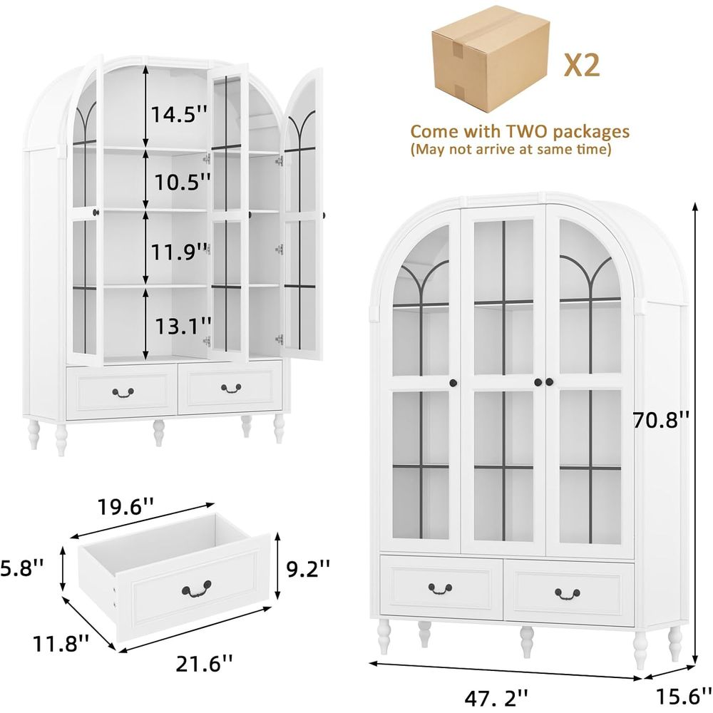 70,8'' hoge gebogen keukenkast - Storage recensie en prijs