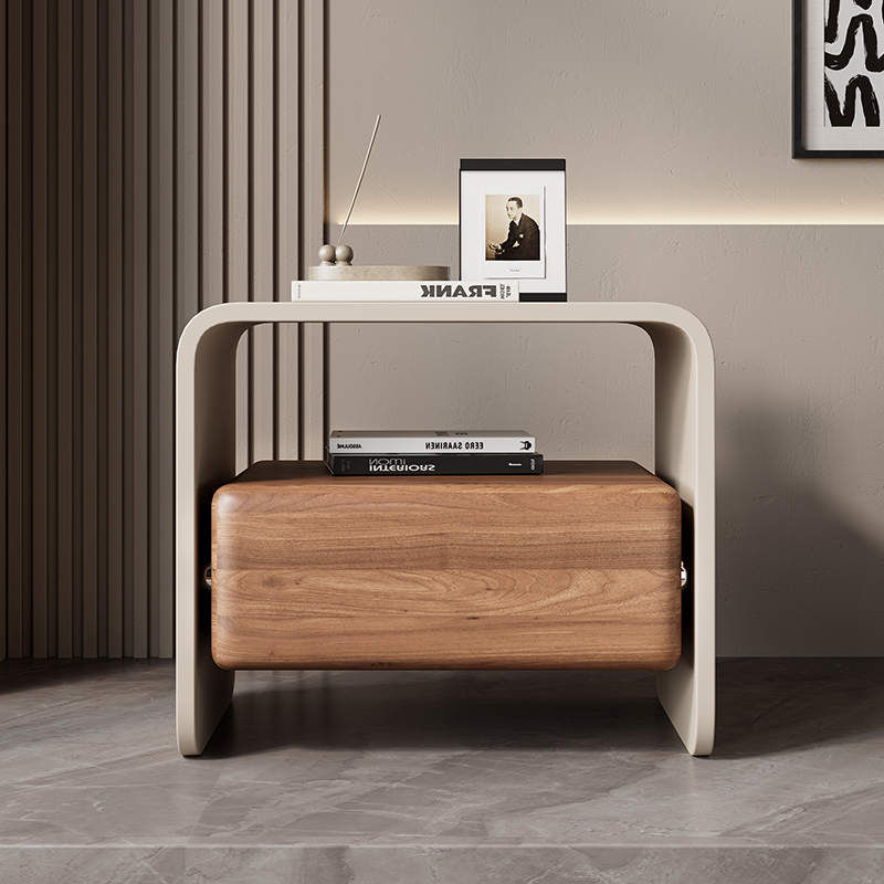 Luxe massief houten draaibare  - Solid Wood Nightstand 2 Drawers recensie en prijs