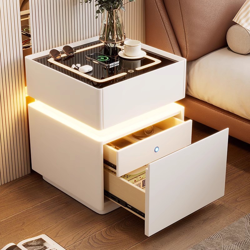Intelligent nachtkastje met se - Solid Wood Nightstand 2 Drawers recensie en prijs