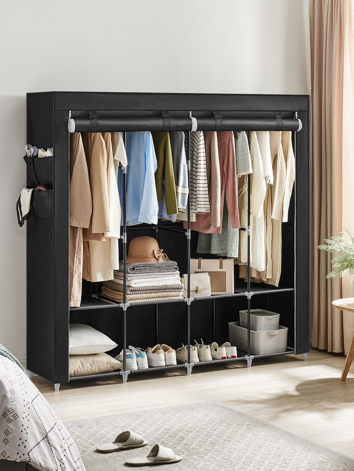 Draagbare kledingkast, kleding - Wardrobe Closet Portable Fabric Cover recensie en prijs