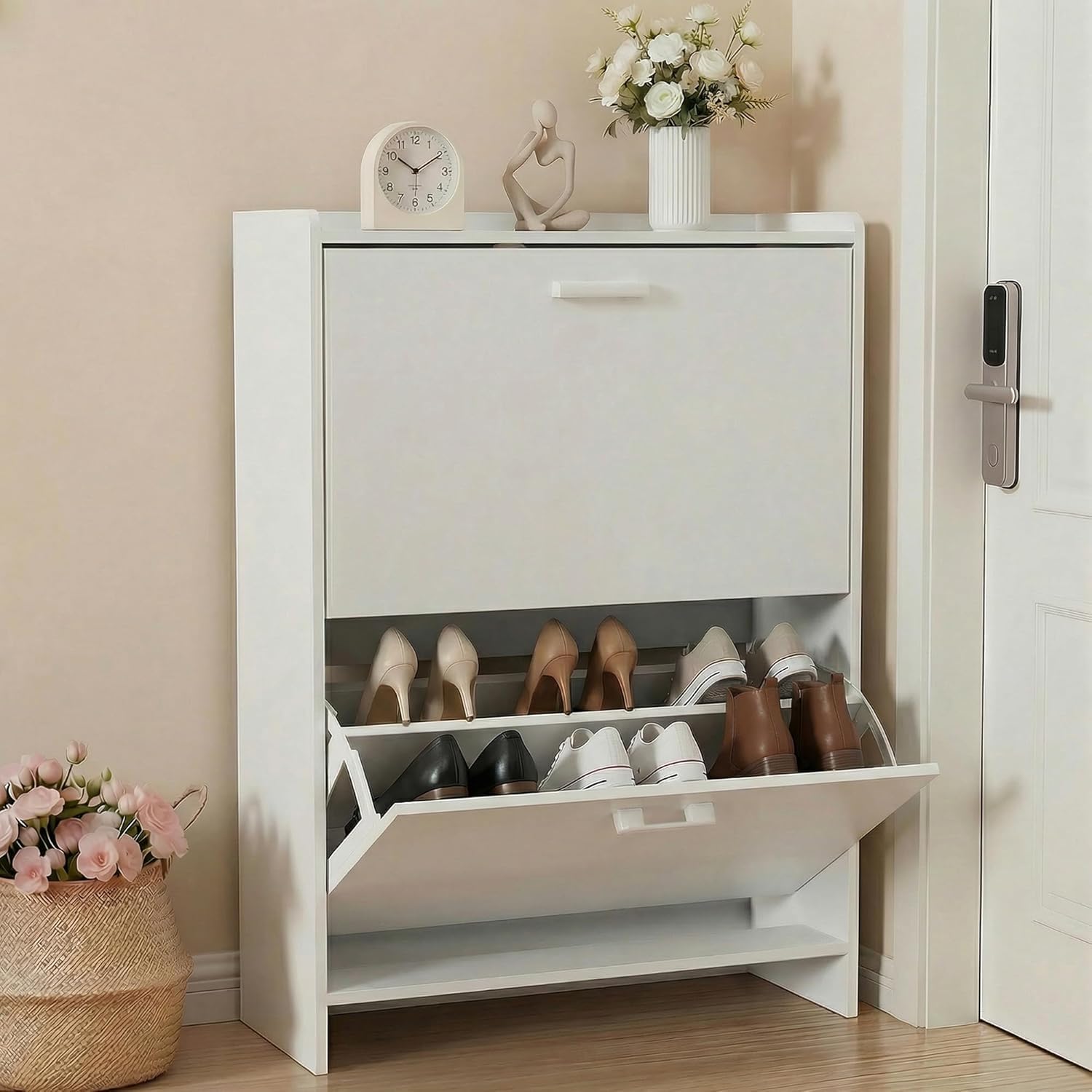 # Smalle schoenenkast met 2 op - Shoe Rack Cabinet Narrow Entryway recensie en prijs