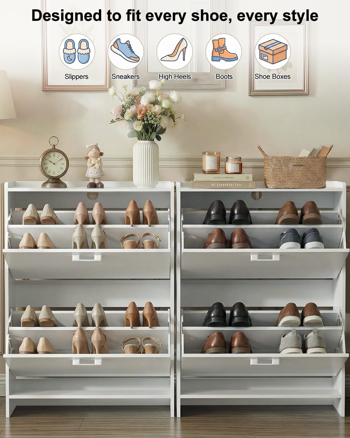 # Smalle schoenenkast met 2 op - Shoe Rack Cabinet Narrow Entryway recensie en prijs