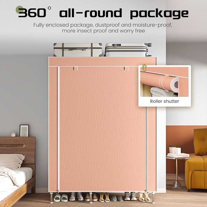 Draagbare kledingkast, vrijsta - Wardrobe Closet Portable Fabric Cover recensie en prijs