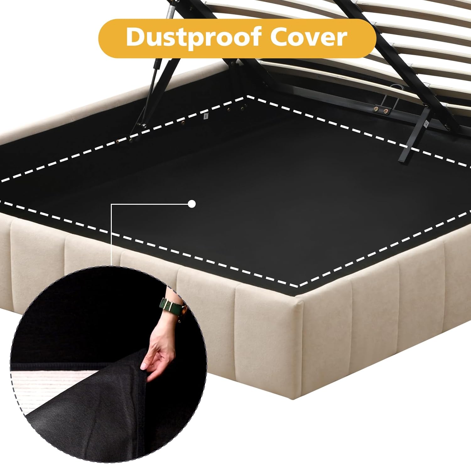 Opklapbaar bedframe op ware gr - Gas Lift Storage Bed Hydraulic recensie en prijs