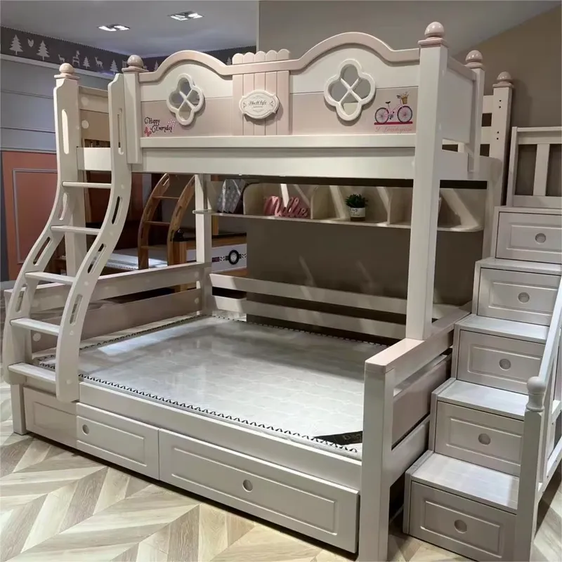 Modern luxe prinsessen stapelb - Bunk Bed With Stairs And Slide recensie en prijs