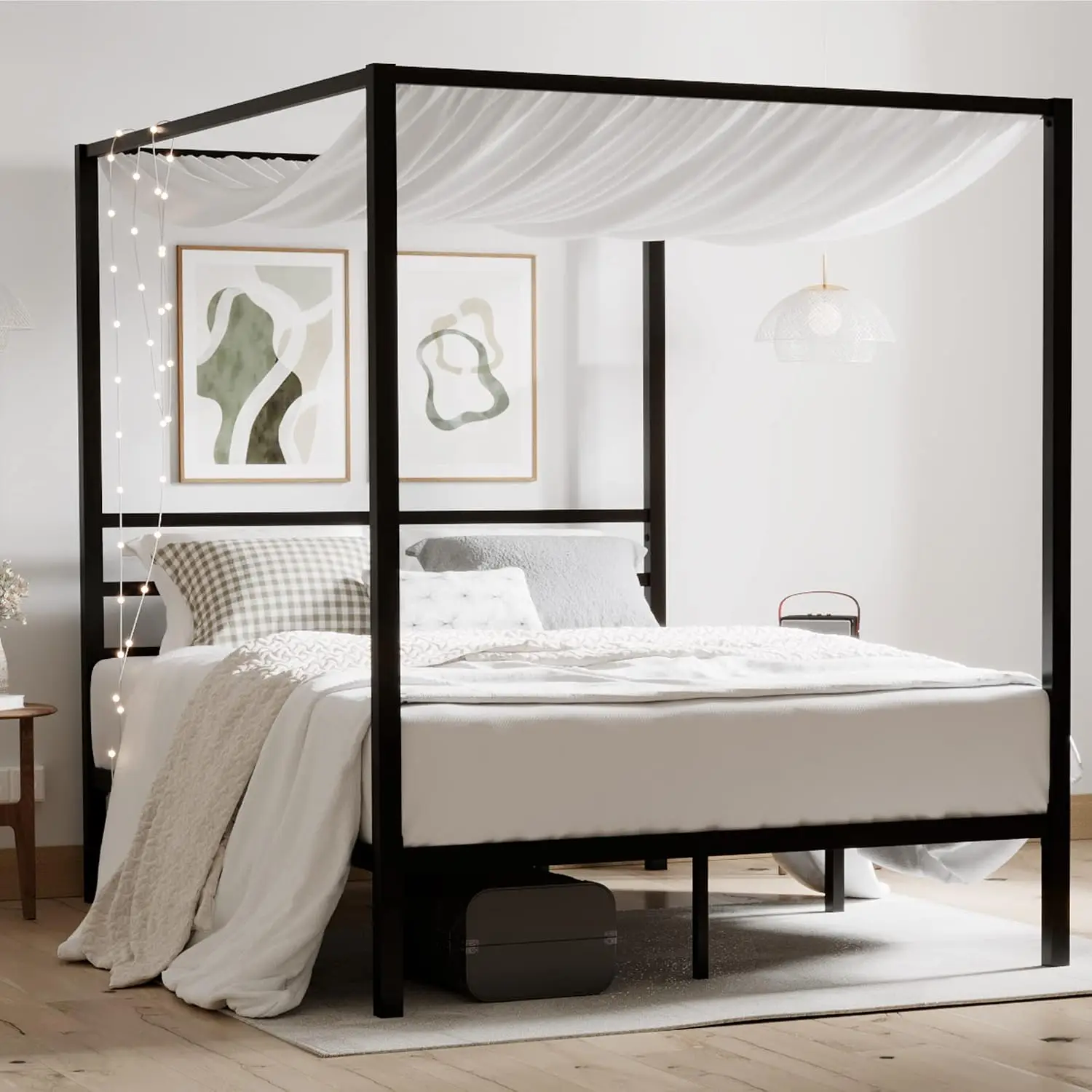 Queensize metalen hemelbedfram - Canopy Bed Frame Metal Queen recensie en prijs