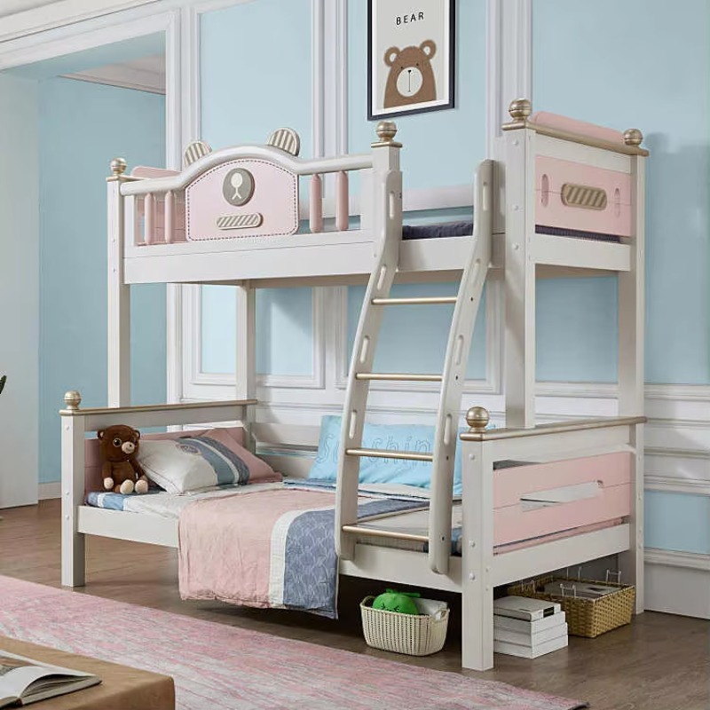 Modern, eenvoudig, massief hou - Bunk Bed With Stairs And Slide recensie en prijs