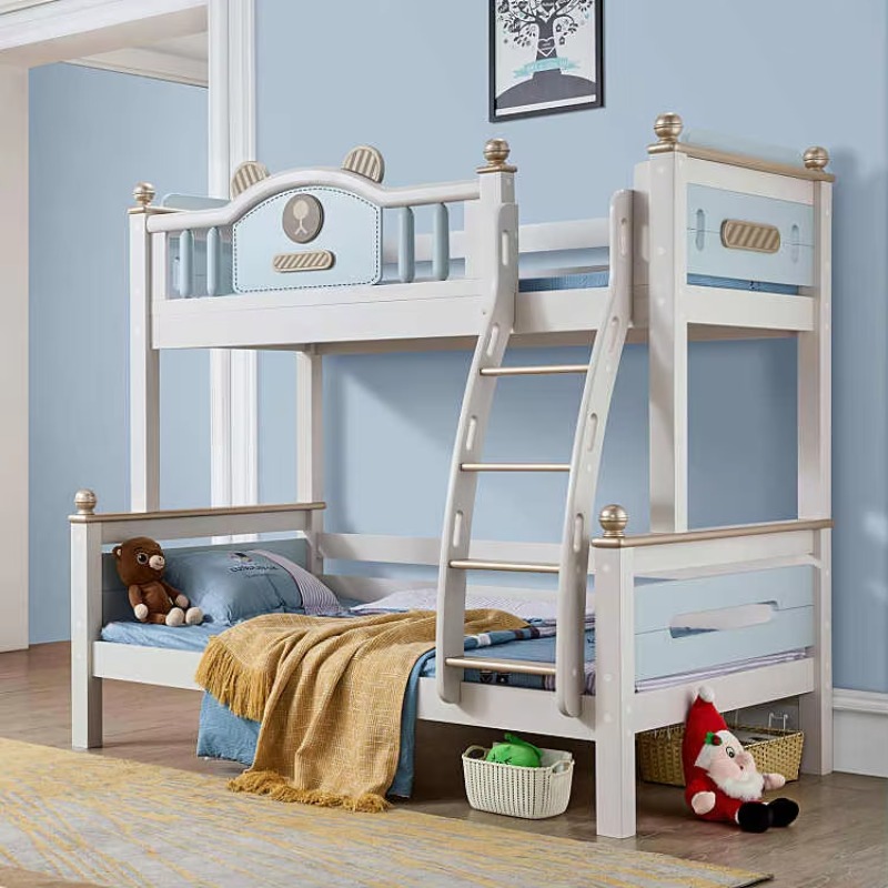 Modern, eenvoudig, massief hou - Bunk Bed With Stairs And Slide recensie en prijs