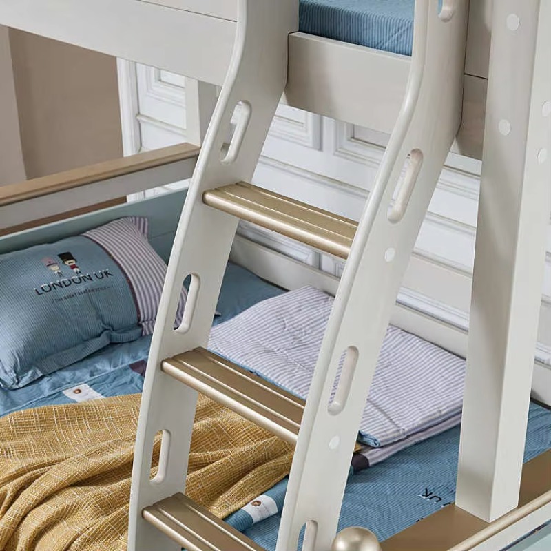 Modern, eenvoudig, massief hou - Bunk Bed With Stairs And Slide recensie en prijs