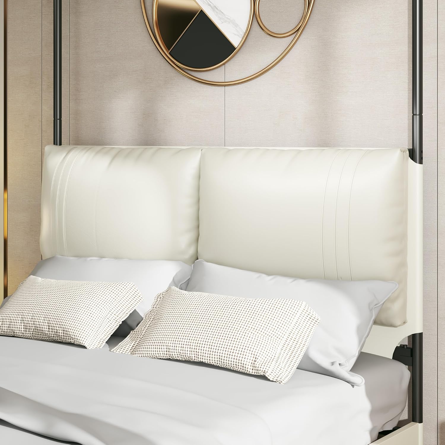 Queen hemelbedframe met gestof - Canopy Bed Frame Metal Queen recensie en prijs
