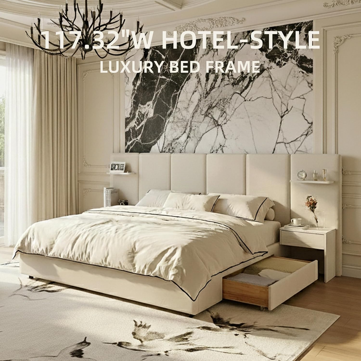 Kingsize bedframe met opbergru - King Size Bed Frame With Storage Drawers recensie en prijs