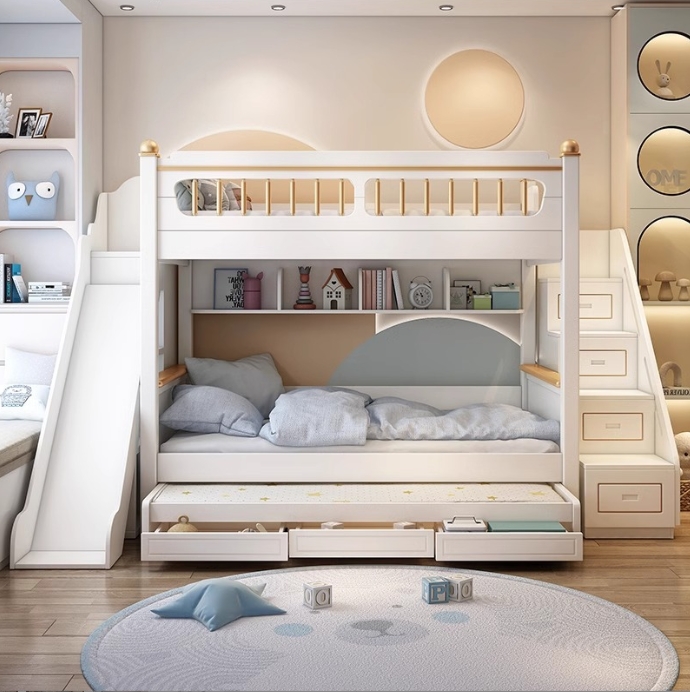 Kinderkamermeubilair van massi - Bunk Bed With Stairs And Slide recensie en prijs