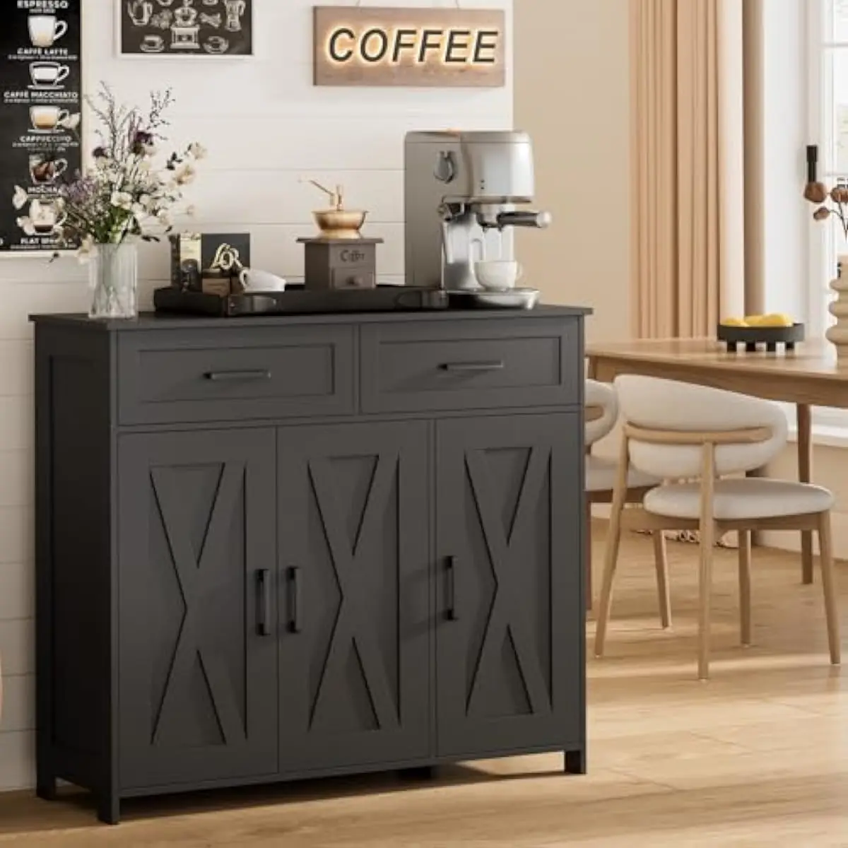 Koffiebar opbergkast met laden - Storage recensie en prijs