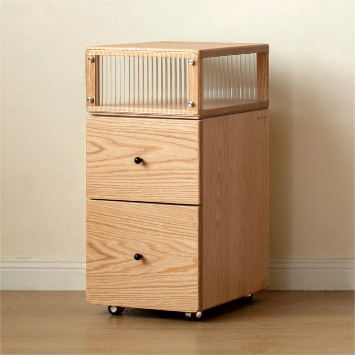 # Massief eikenhouten nachtkas - Solid Wood Nightstand 2 Drawers recensie en prijs