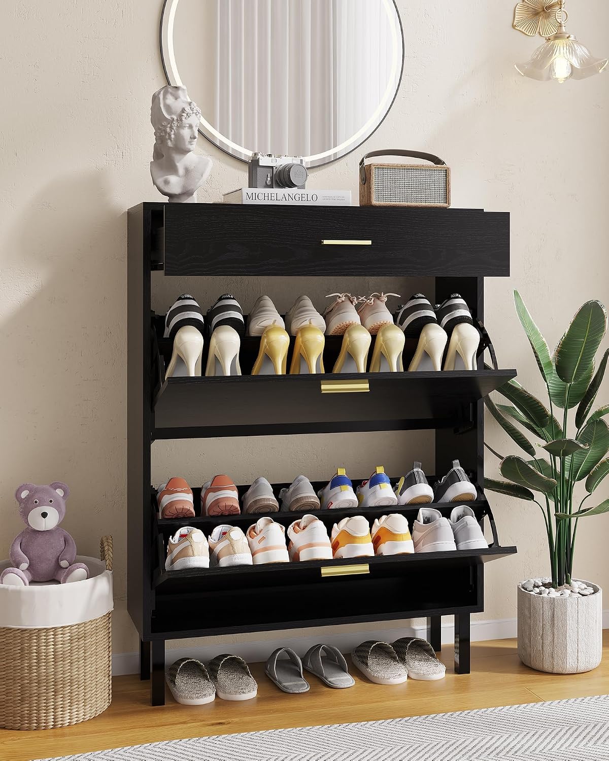 Smalle schoenenkast voor de en - Shoe Rack Cabinet Narrow Entryway recensie en prijs