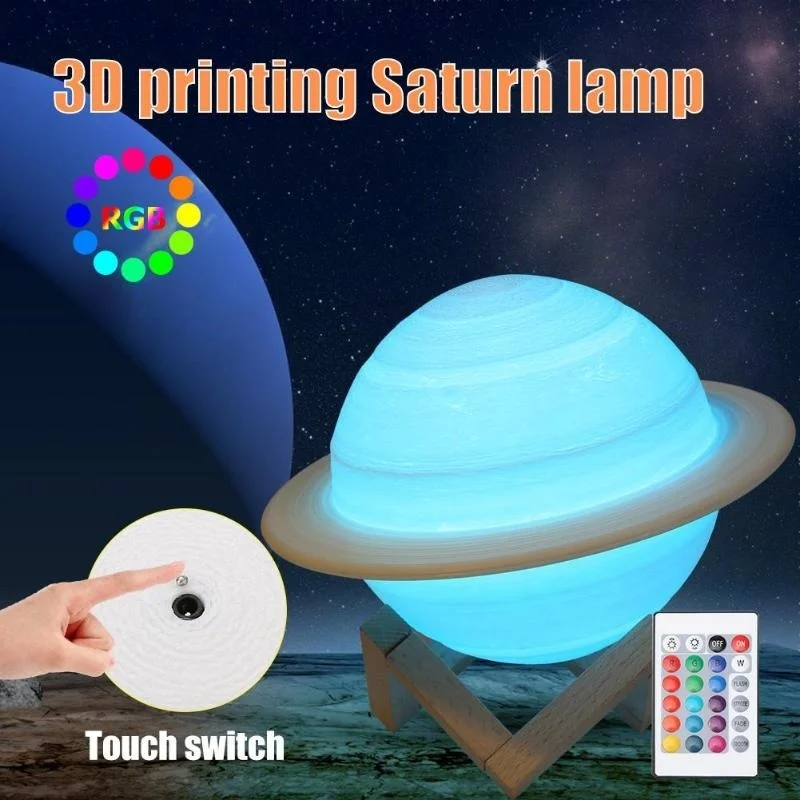 Led Nachtlampje 3D Print Satur - Floating Nightstand With Led Light recensie en prijs