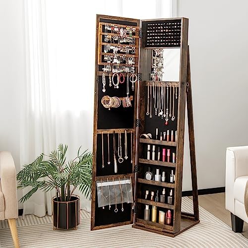Sieradenkast met spiegel in vo - Full Length Mirror Jewelry Armoire recensie en prijs