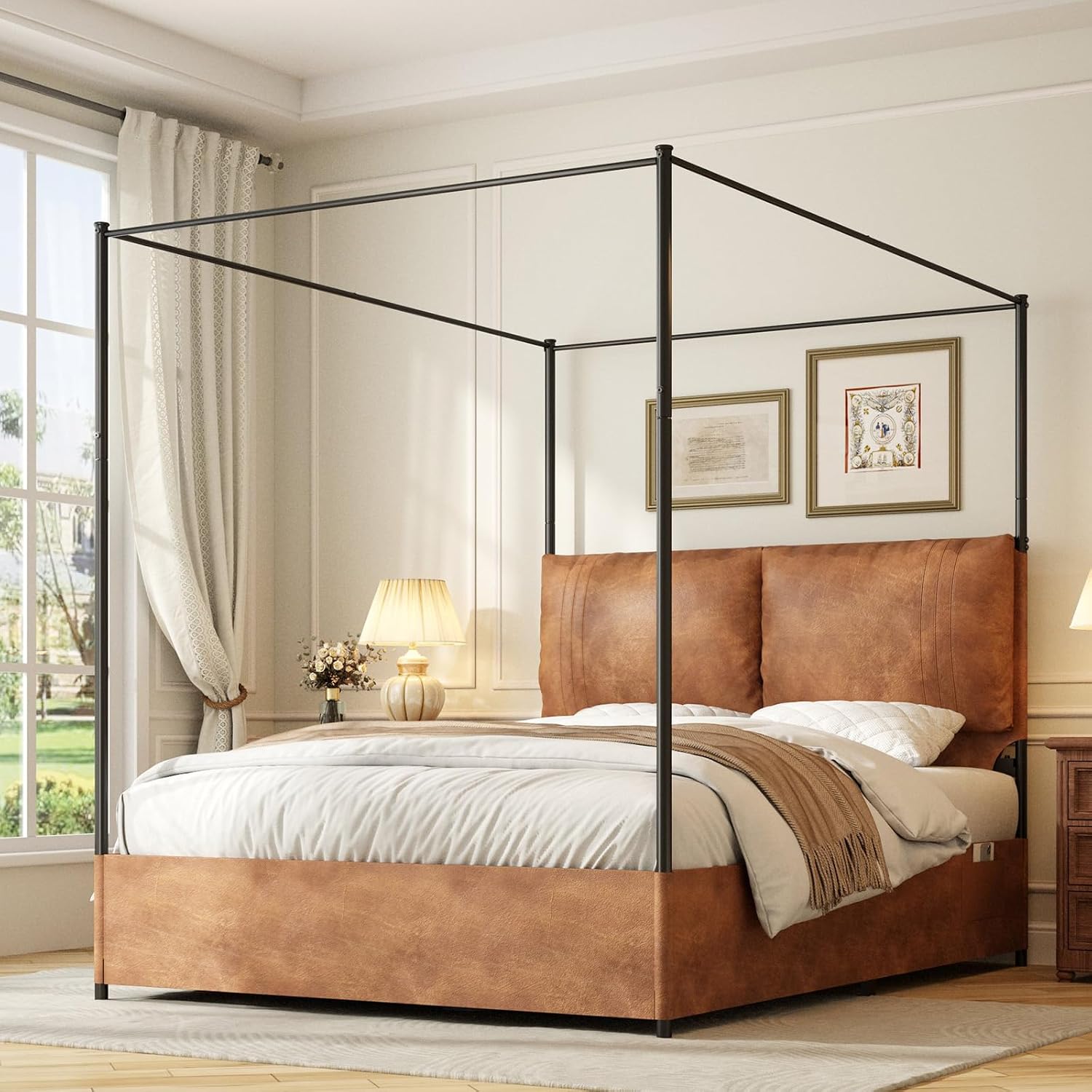 Koninginnekamerbedframe met ho - Canopy Bed Frame Metal Queen recensie en prijs