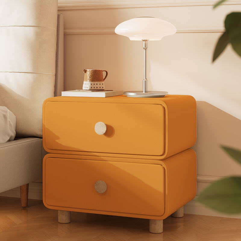 Minimalistisch crèmekleurig na - Solid Wood Nightstand 2 Drawers recensie en prijs
