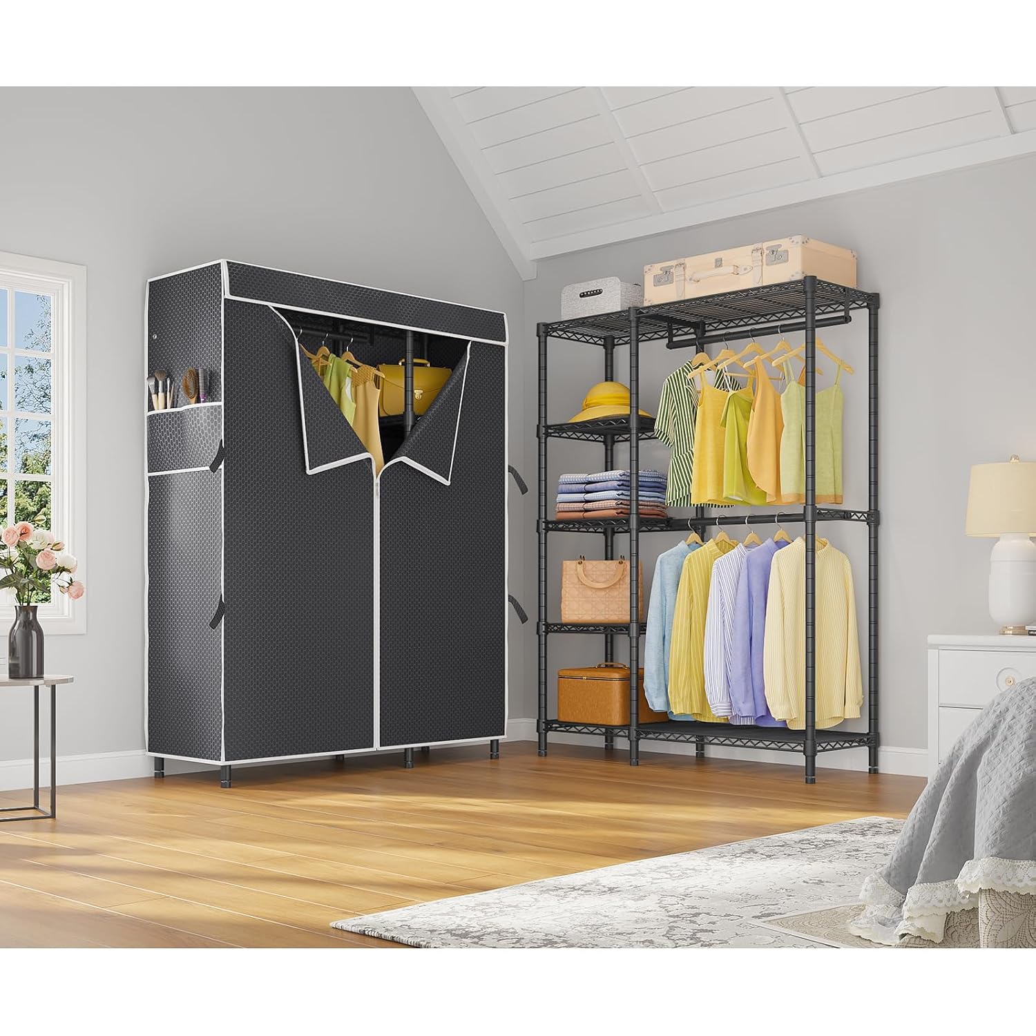 Draagbare kledingkast, stevig  - Wardrobe Closet Portable Fabric Cover recensie en prijs
