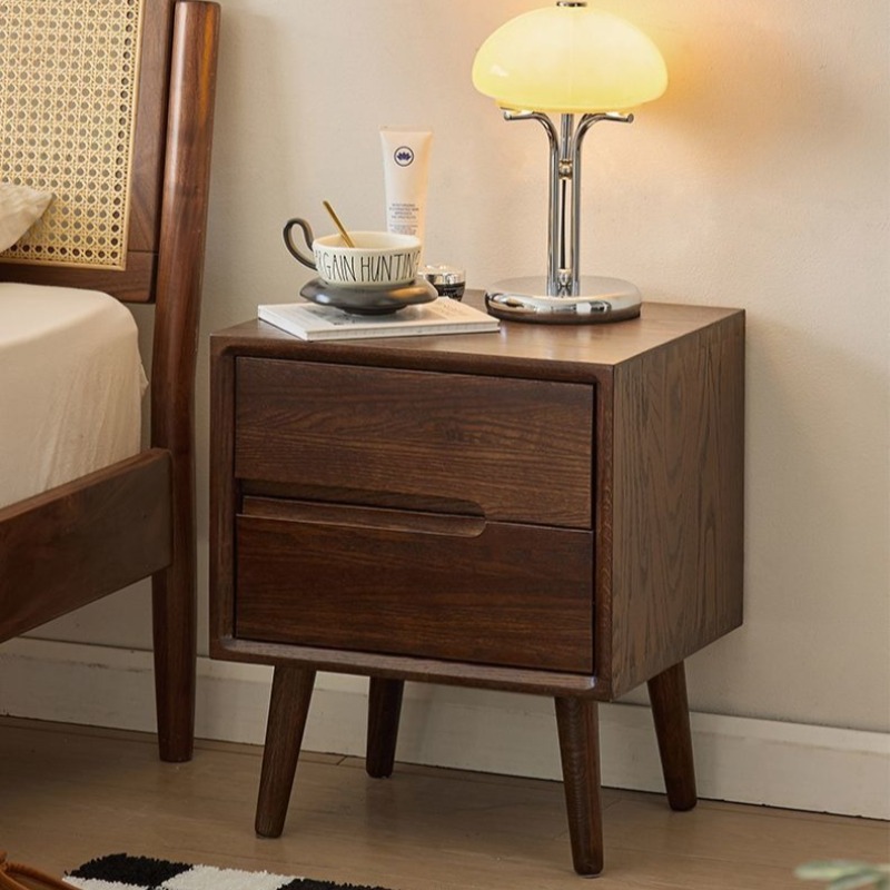 Houten nachtkastjes Vintage na - Solid Wood Nightstand 2 Drawers recensie en prijs