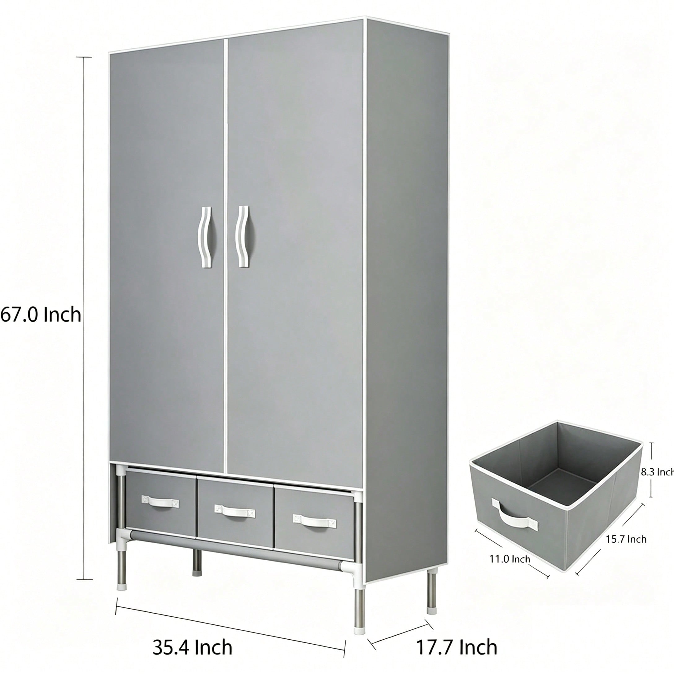 Draagbare kledingkast, 57,48 i - Wardrobe Closet Portable Fabric Cover recensie en prijs