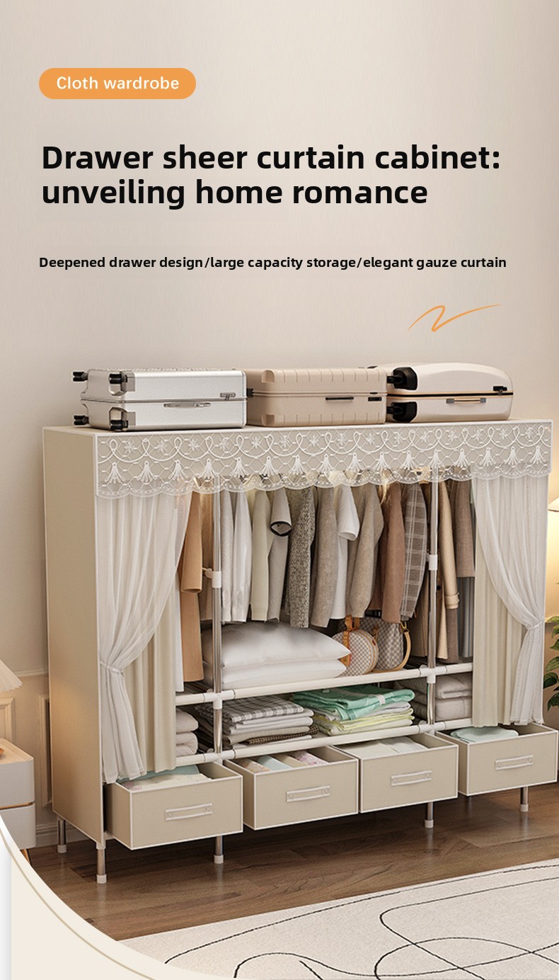 Draagbare kast met deksel, opv - Wardrobe Closet Portable Fabric Cover recensie en prijs