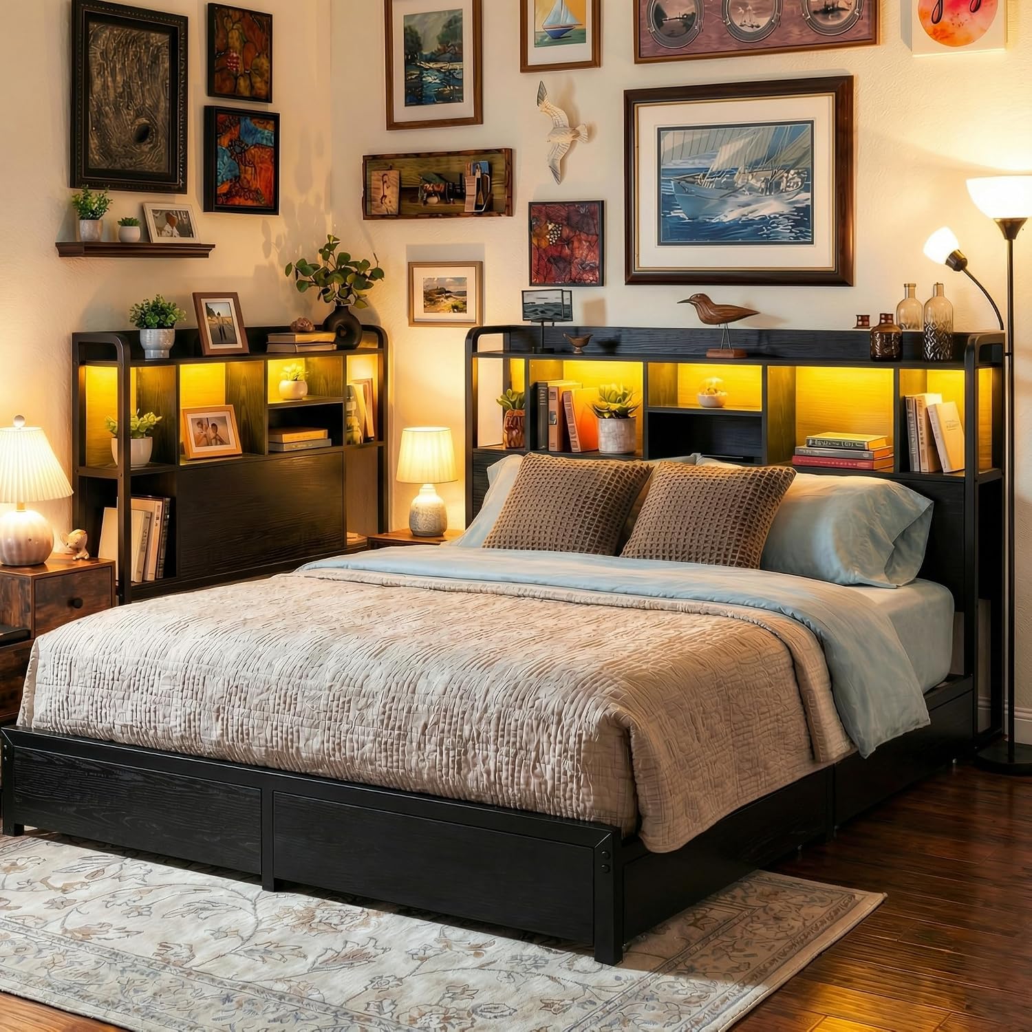 Kingsize bedframe met opbergru - King Size Bed Frame With Storage Drawers recensie en prijs