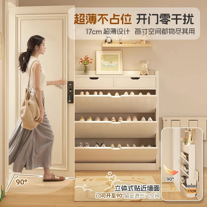 Schoenenkast met massief houte - Shoe Rack Cabinet Narrow Entryway recensie en prijs