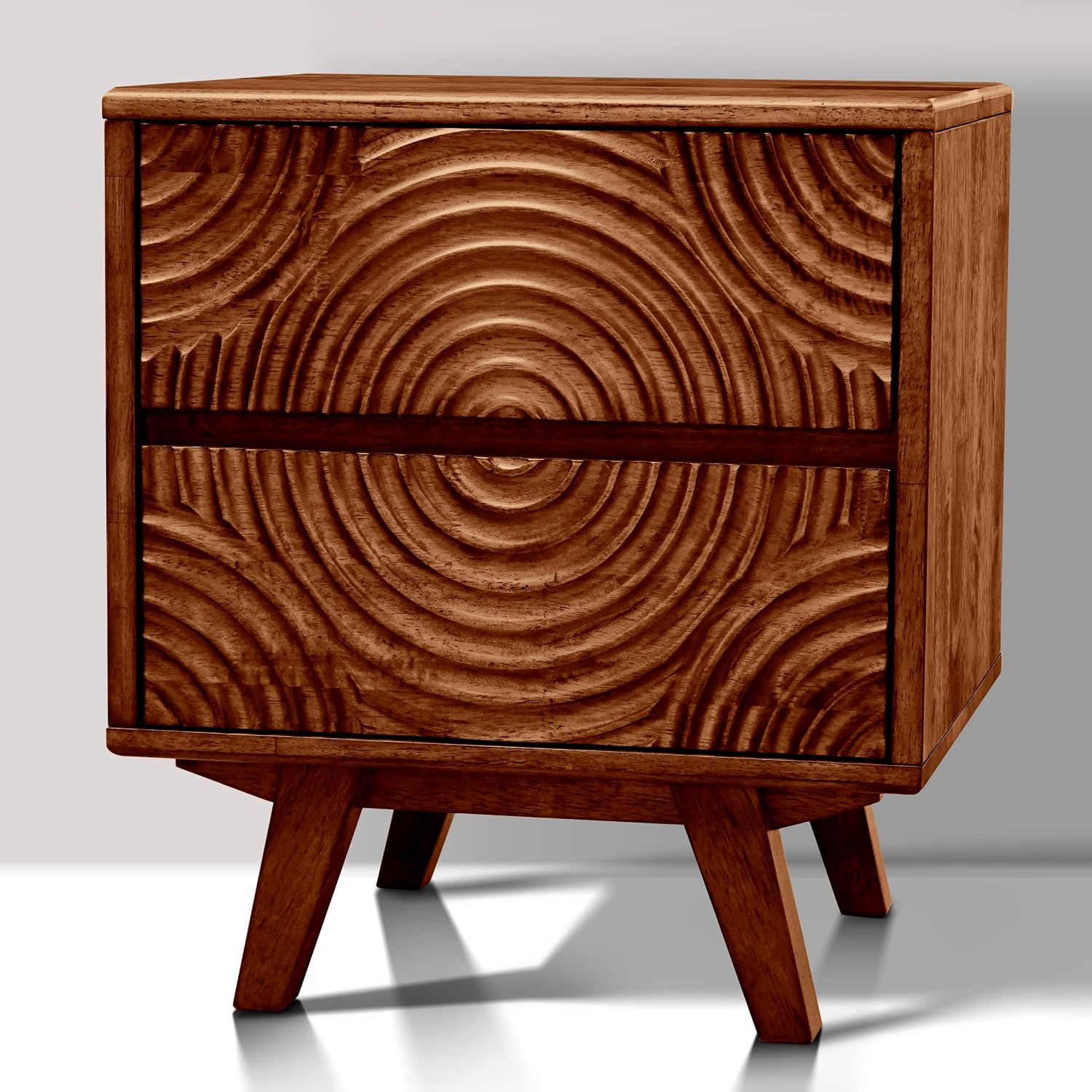 Acacia massief houten nachtkas - Solid Wood Nightstand 2 Drawers recensie en prijs