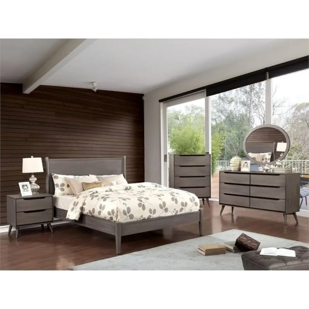 Voor 2-laden Mid-Century massi - Solid Wood Nightstand 2 Drawers recensie en prijs