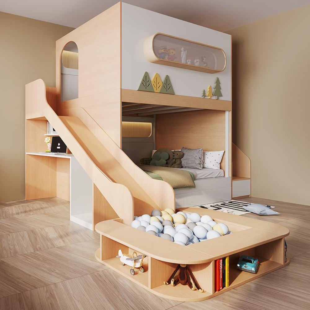 Ruimtecapsule boomhut stapelbe - Bunk Bed With Stairs And Slide recensie en prijs